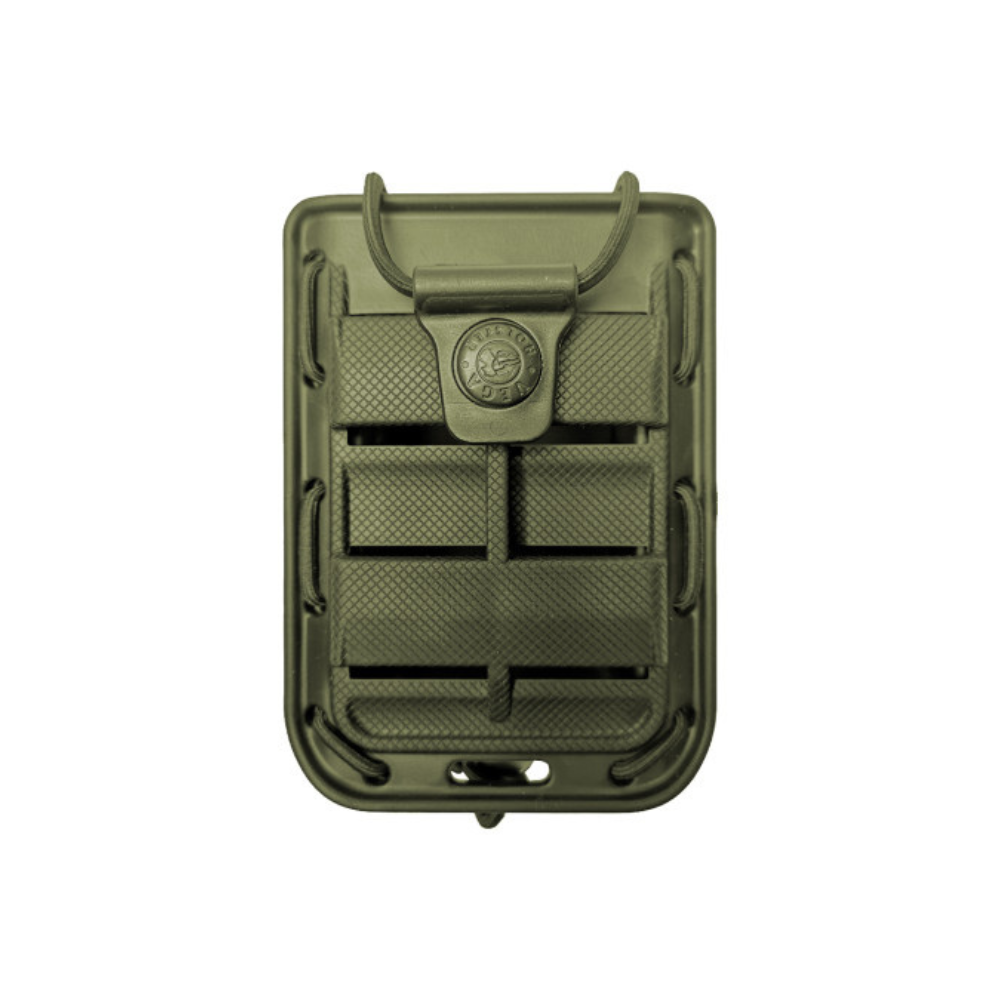 Porte-radio BOUNGY 8BL19 VEGA en polymère thermo-moulé professionnel, compatible avec toutes les radios jusqu'à 5.5 cm de largeur, avec fixation ceinture et passant M.O.L.L