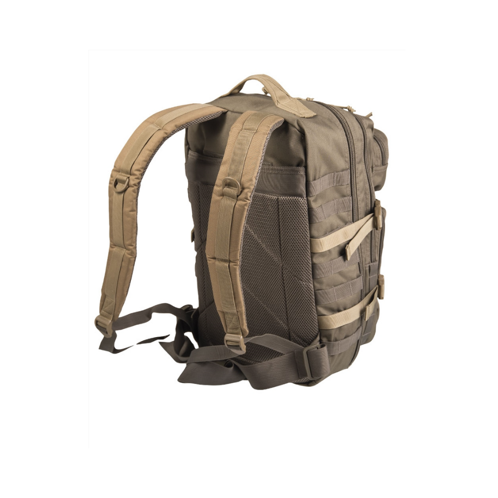 Grand sac à dos militaire US Assault de 36L en polyester, renforcé et rembourré, avec plusieurs compartiments et fixations Molle