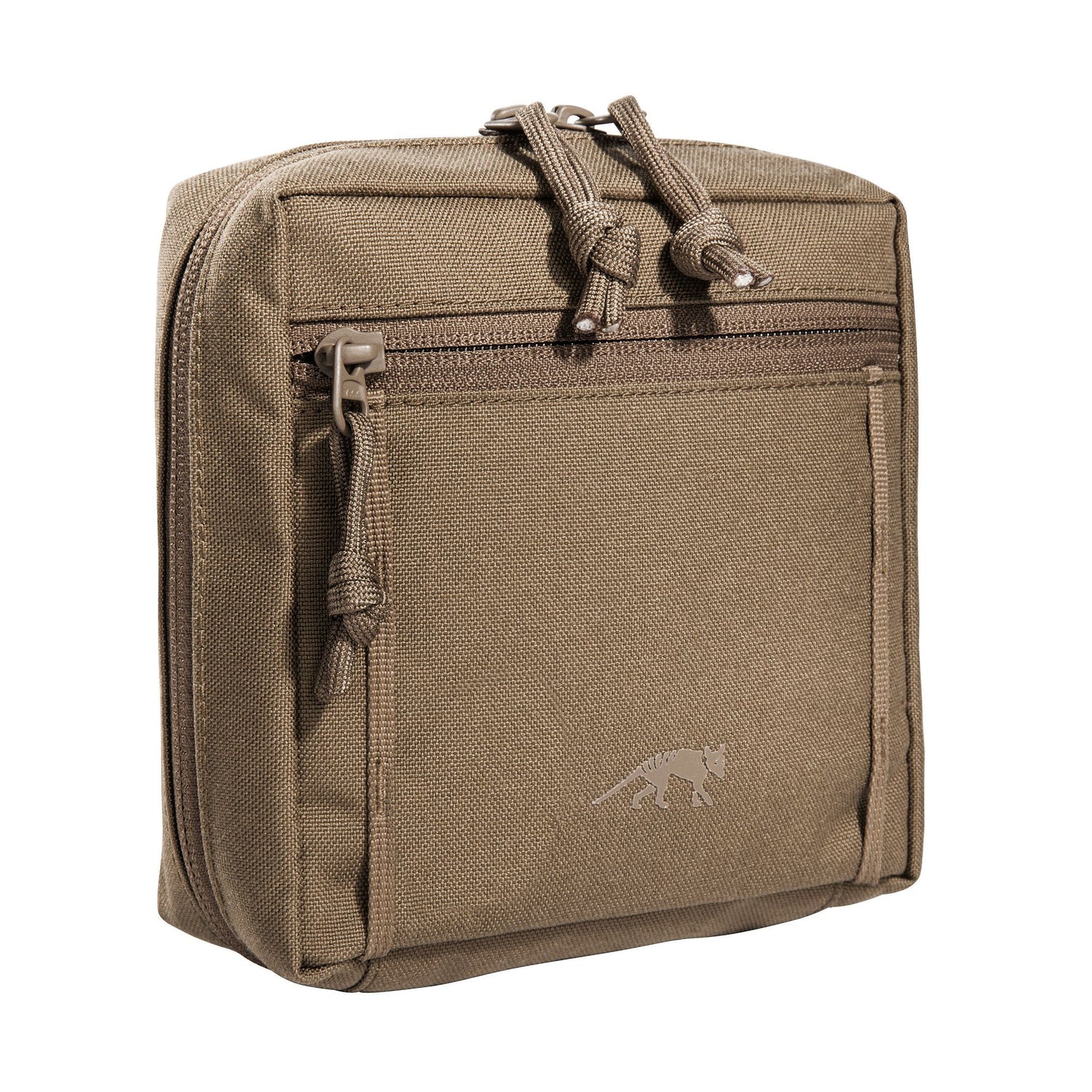 Poche tactique MOLLE TT TAC POUCH 5.1 Coyote de Tasmanian Tiger avec grande ouverture zippée, système d'attache MOLLE, intérieur MOLLE-Velcro,