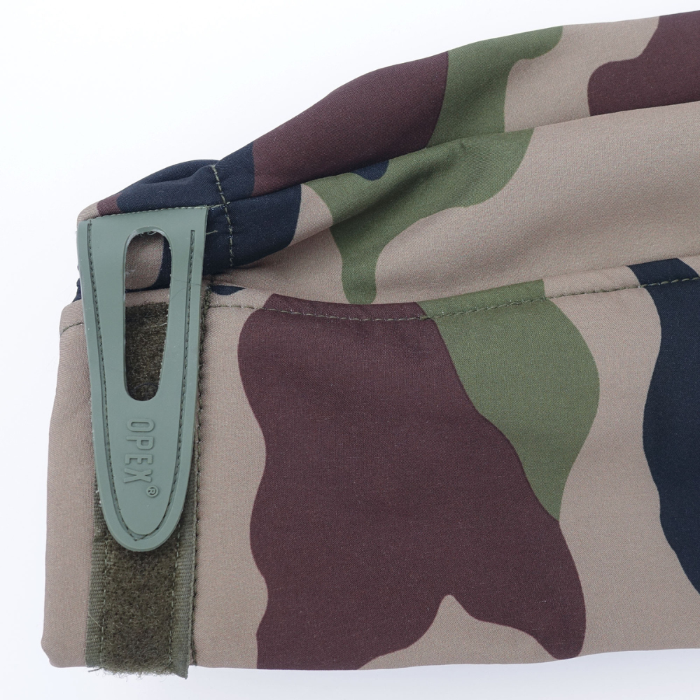 Veste Softshell 3 couches CAM CE OPEX, imperméable et respirante, avec renforts aux coudes et plusieurs poches zippées