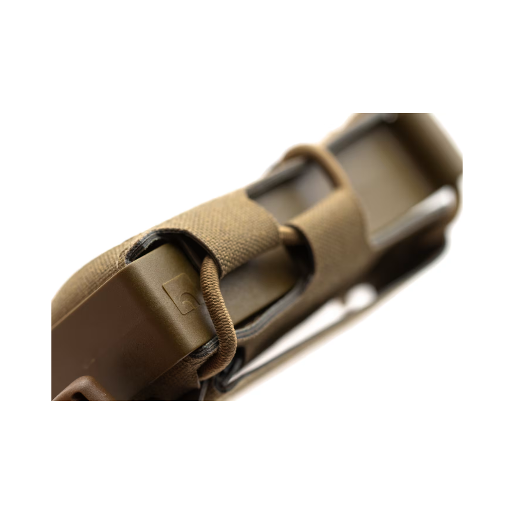 Porte-chargeur 9mm Speedpouch LC Coyote de Clawgear en nylon renforcé, compatible avec le système MOLLE, avec cadre de rétention en plastique pour un ajustement serré du chargeur