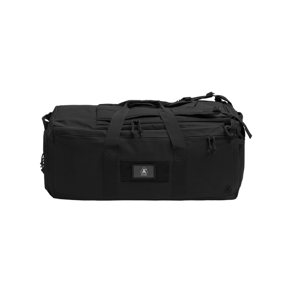 Sac de transport TRANSALL 90L robuste et fonctionnel de A10 Equipment, doté d'options de portage à main ou en sac à dos, fabriqué en tissu polyester hautement résistant