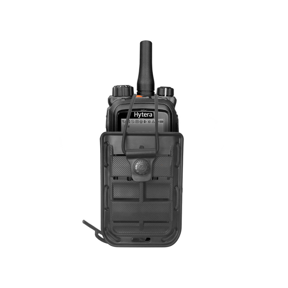 Porte-radio BOUNGY 8BL19 de VEGA en polymère injecté thermo-moulé, compatible avec toutes les radios, avec élastique de serrage et maintien réglable - disponible en tan, noir et