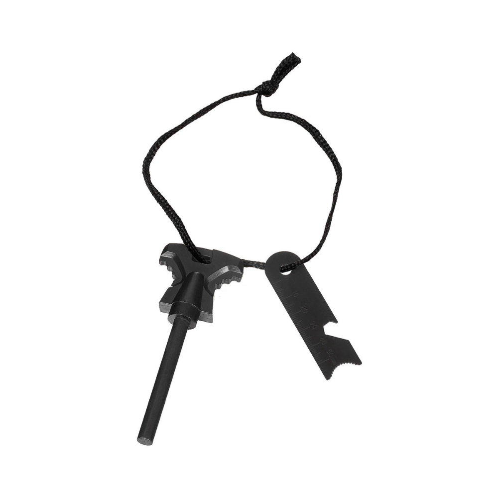 Acier à feu SILEX GRIP MFH avec grattoir et dragonne, poignée en T en plastique, longueur de la tige 7cm, diamètre 8mm