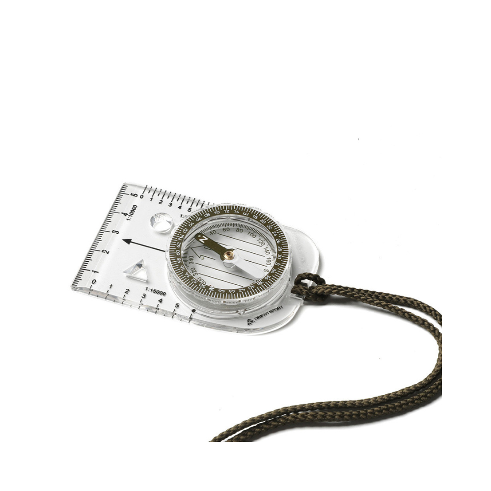 Boussole lumineuse Alpha 6400/360 d'Oriensport, idéale pour les opérations militaires, avec aiguille stable, repères phosphorescents et graduation en 360 degrés et