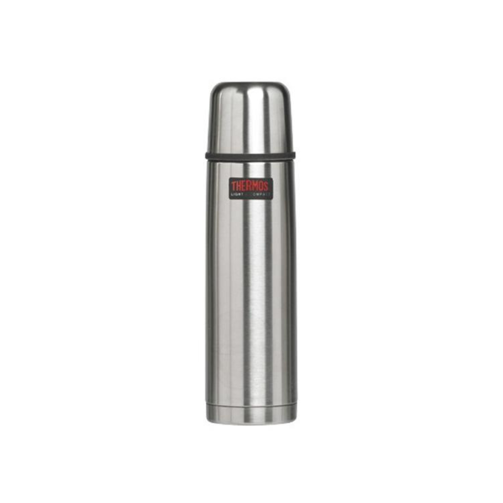 Bouteille isotherme Thermos Light 18/24 en aluminium de 500ml, à double paroi pour rétention maximale de la température, avec design compact et bouchon verseur anti-fuite