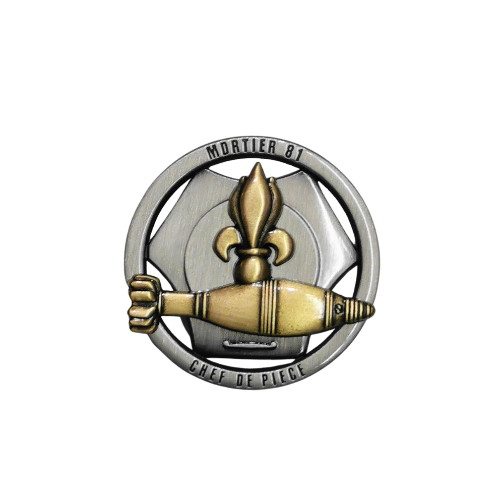 Image d'un brevet militaire français pour le poste de Chef de Pièce MO 81