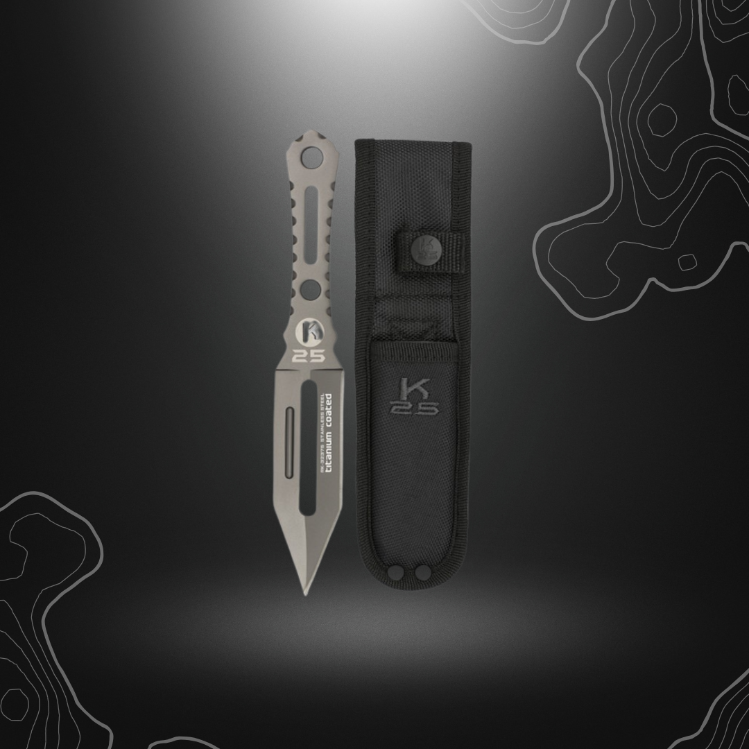 COUTEAU DE LANCER DE LANCER TITANE LAME 10,2 CM | K25