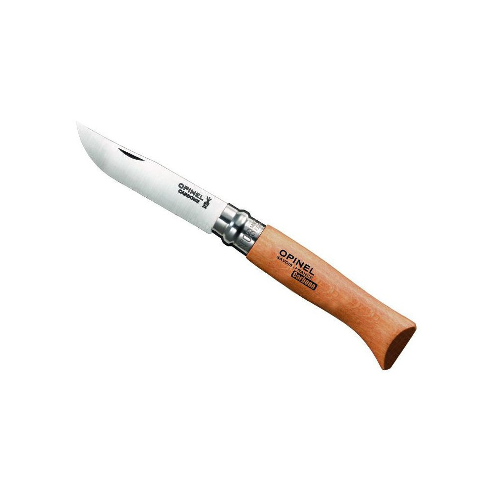 Opinel n°8 avec lame en acier carbone et manche en bois de hêtre