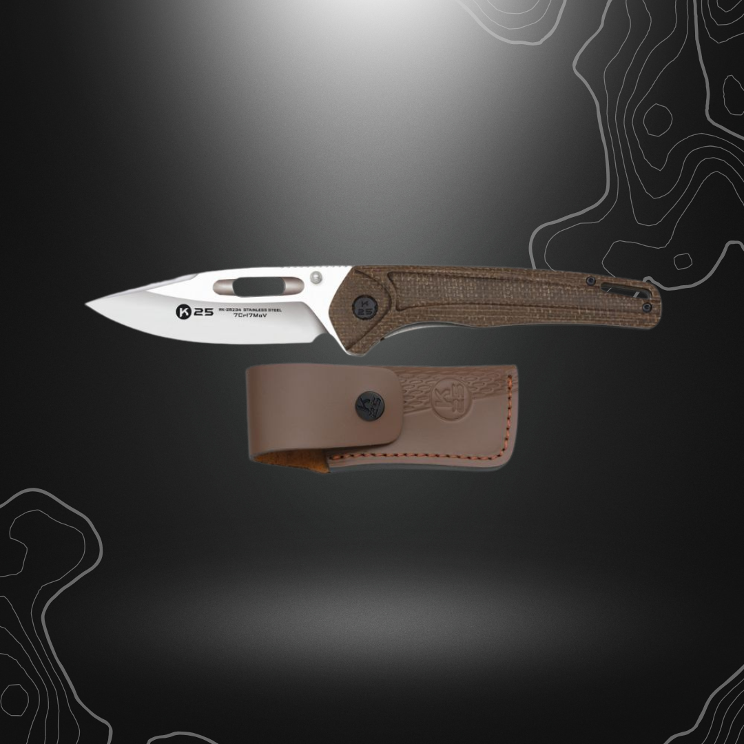 COUTEAU PLIANT MICARTA CARAMEL | K25
