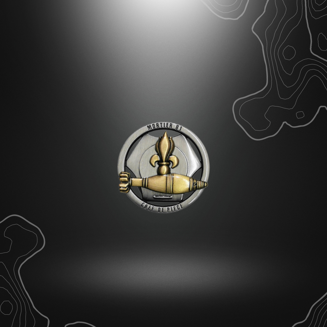 Badge du brevet militaire français Chef de Pièce MO 81
