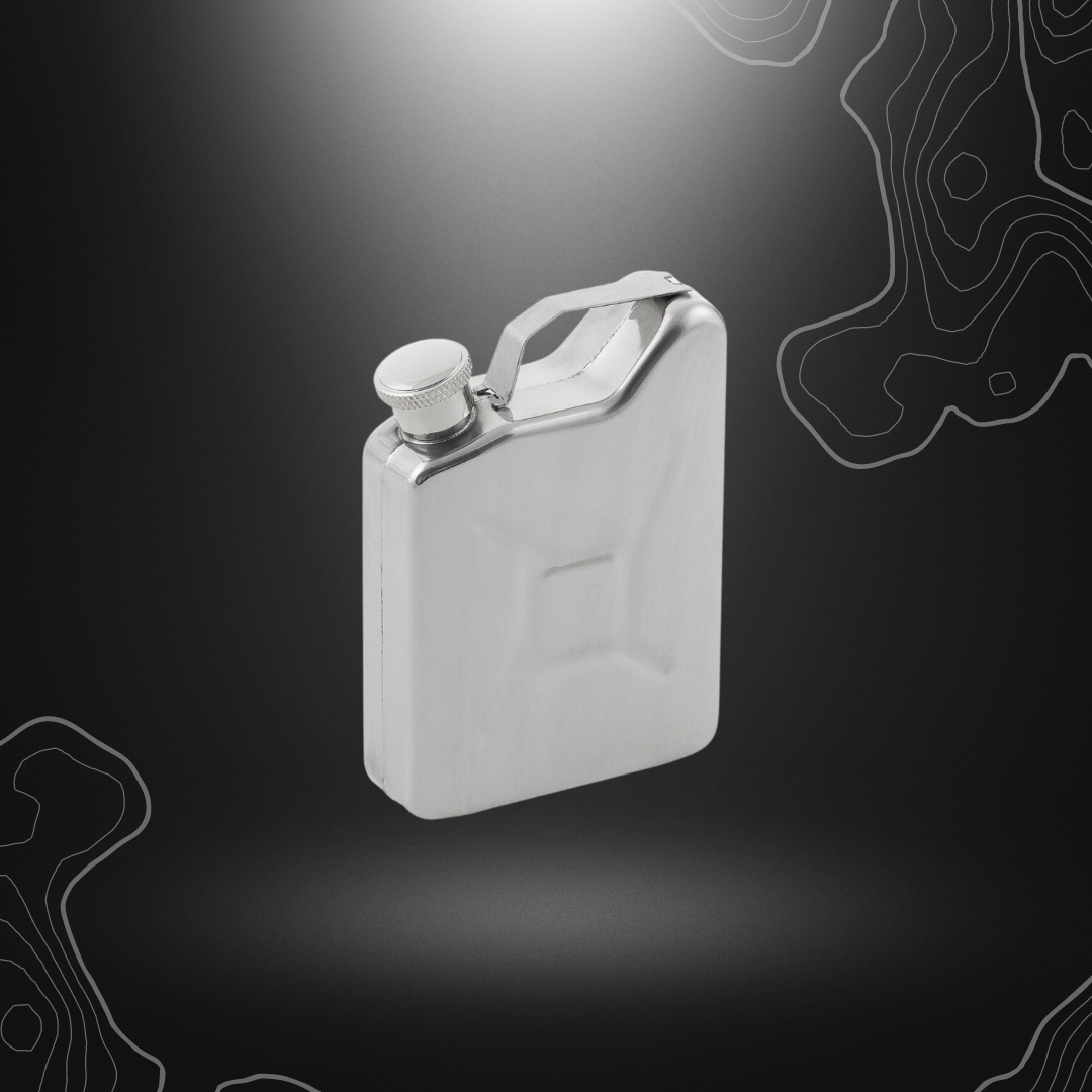 Flasque Jerry Can 148ml en acier inoxydable de Fox Outdoor avec bouchon à vis et poignée