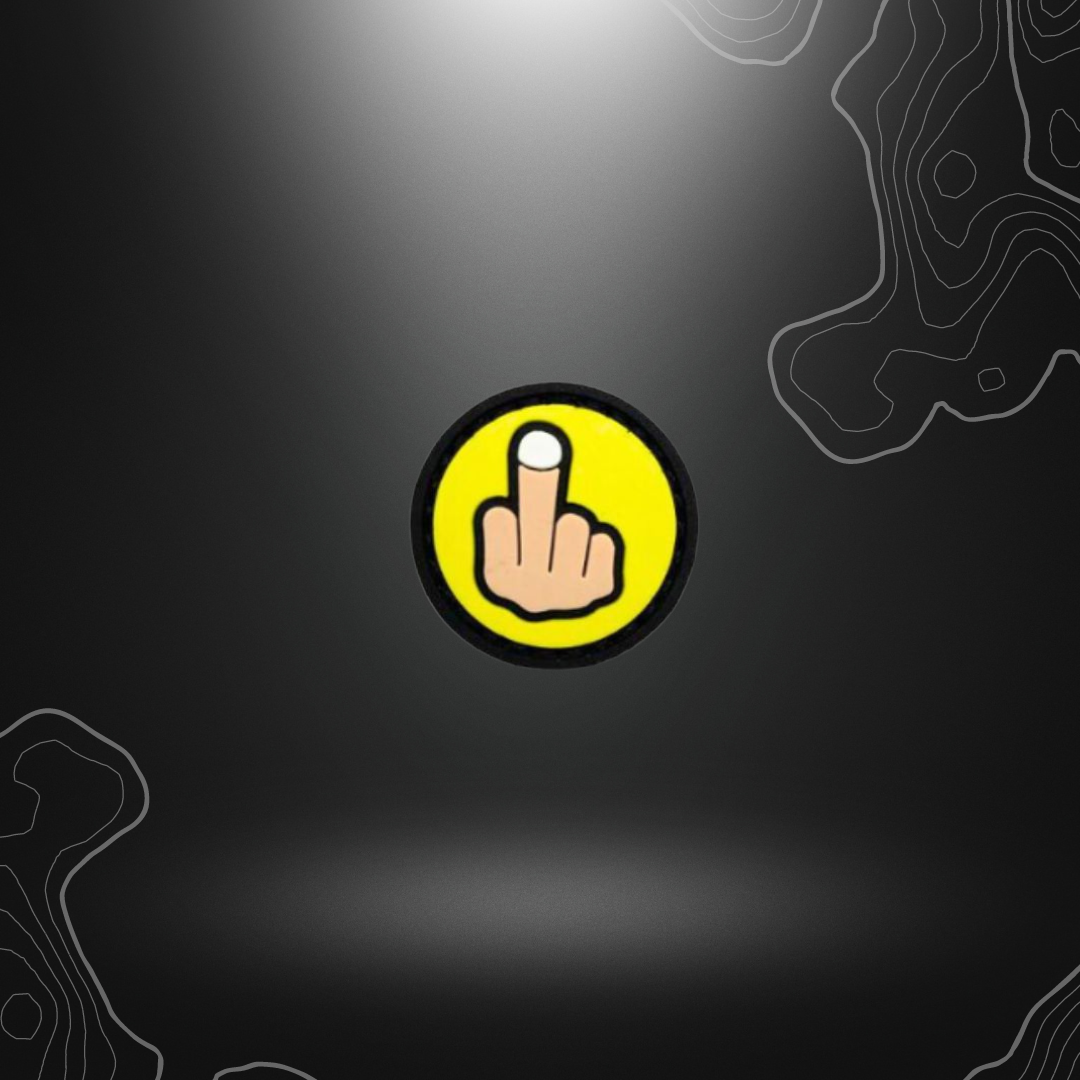 Patch en PVC jaune avec velcro de 3 cm de dimension