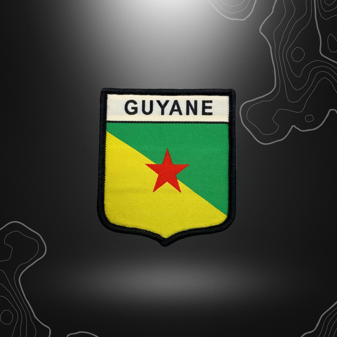 Patch de tissu brodé représentant la Guyane