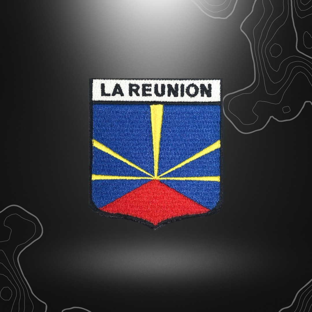 Patch de tissu imprimé avec le motif de La Réunion pour la décoration ou la réparation
