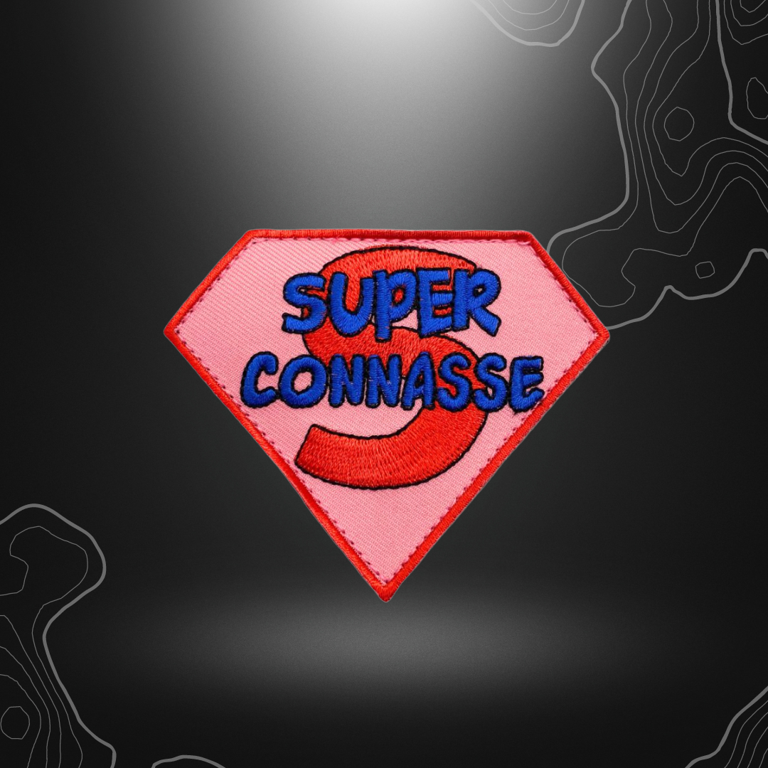 Patch en tissu humoristique 'Super Connasse' pour cadeau affectueux