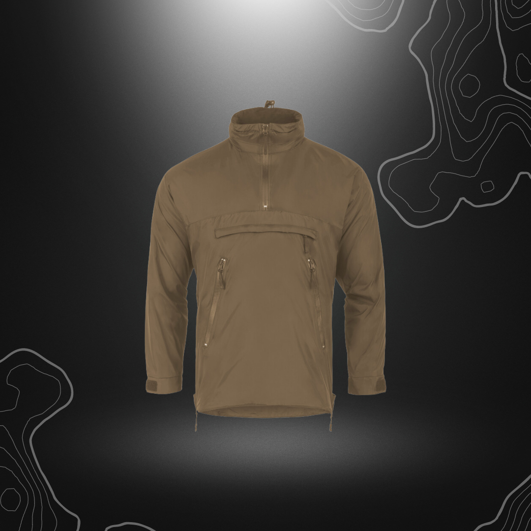 VESTE IMPERMÉABLE HALO DOUBLÉE MICRO-POLAIRE DEMI ZIP VERT OLIVE | HIGHLANDER