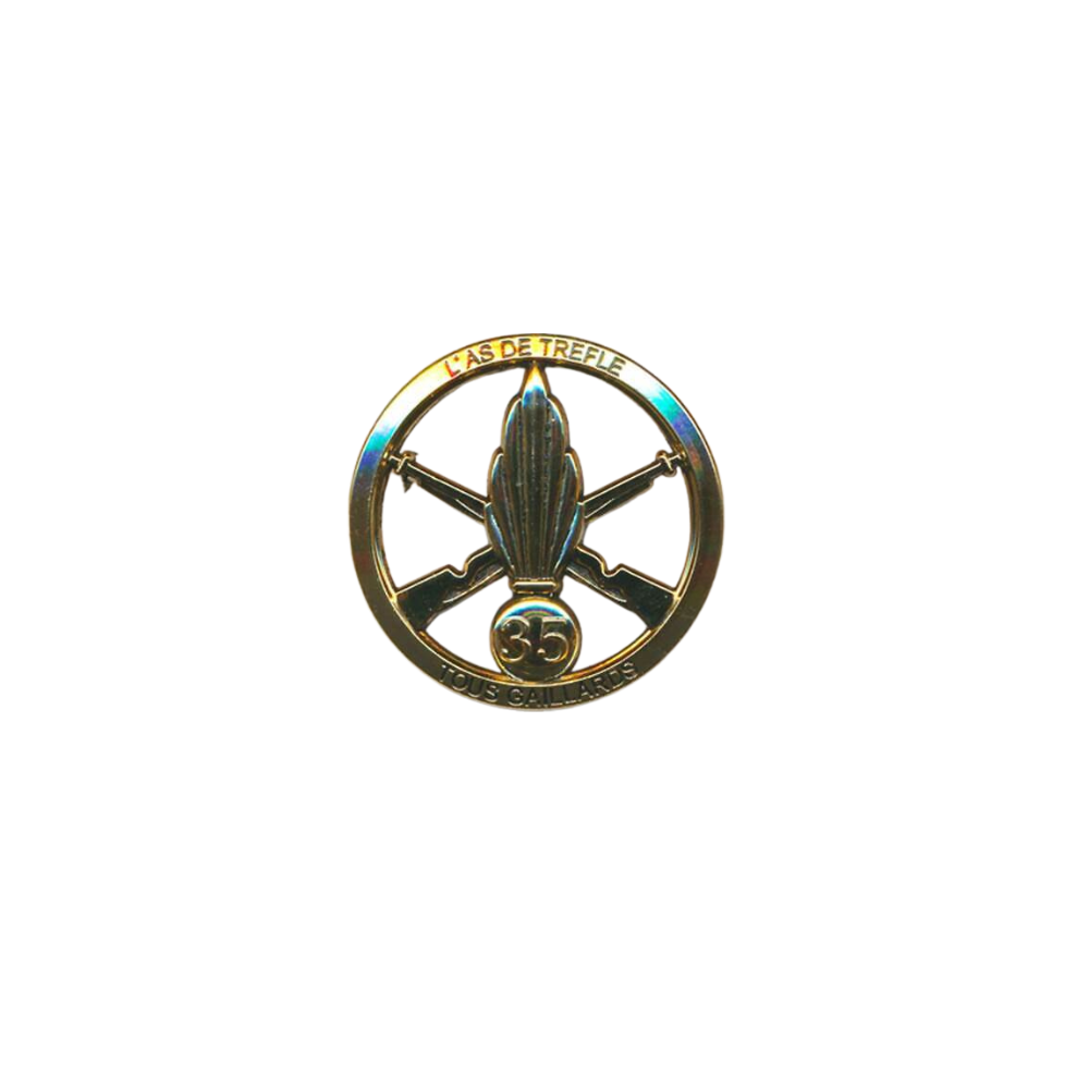 Logo doré de l'insigne de béret 35 RI