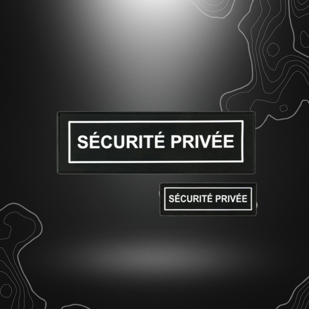 LOT DOSSARD + BANDE POITRINE SÉCU-ONE SECURITE PRIVEE NOIR | A10 EQUIPMENT