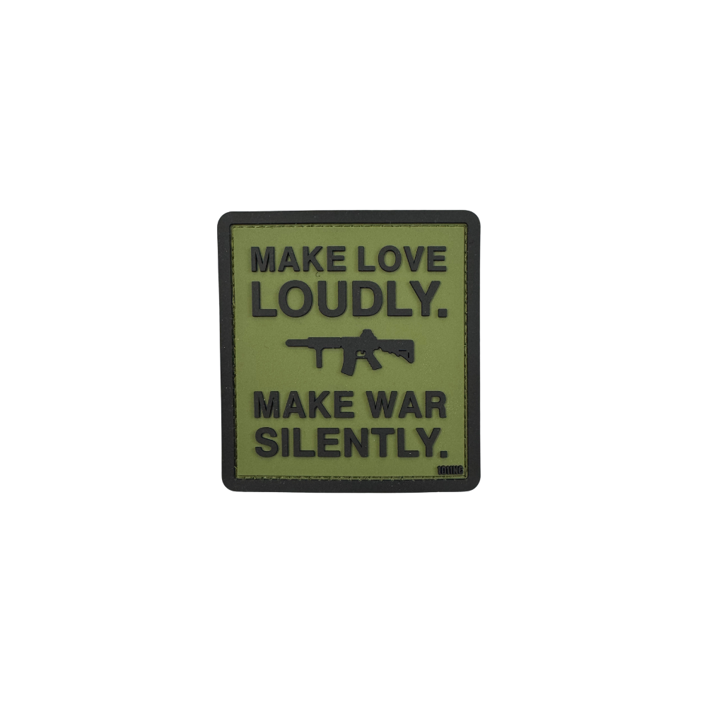 Patch anti-guerre Make Love Loudly en PVC de marque Basse Visu
