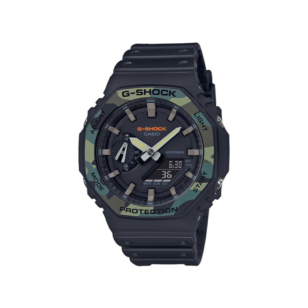 Montre-bracelet G-Shock GA-2100SU Camo FR/CE de Casio, robuste et légère avec des fonctionnalités multiples, coloris camo fr/ce.