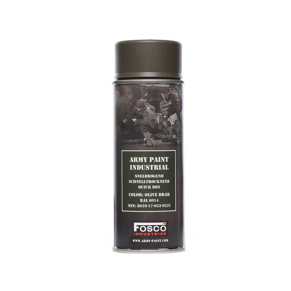 Boîte de bombe de peinture militaire Fusco de 400ml, séchage rapide, pour toutes surfaces et usages