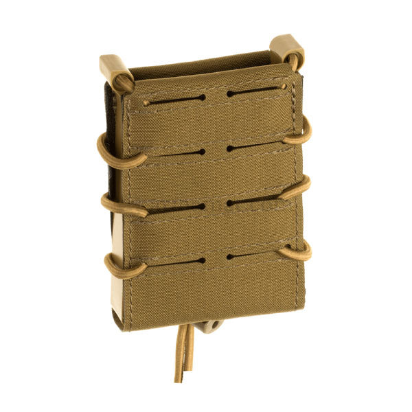 Porte-chargeur simple pour fusil 5.56 Coyote de Templar's Gear, fait de matériaux de première qualité avec système PALS/Molle et laminé Cordura 500D