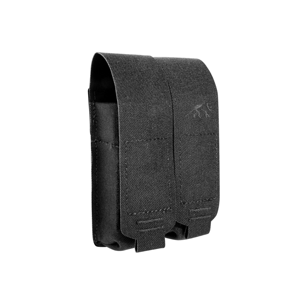 Porte chargeur double TT DBL PISTOL MAG POUCH MKIII de TASMANIAN TIGER, compatible avec divers modèles de chargeurs pistolet, et équipé d'un système d'attache MOLLE