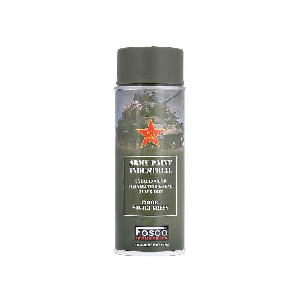 Peinture militaire en bombe 400ml Fusco, tous usages, adaptée à toutes surfaces, séchage rapide