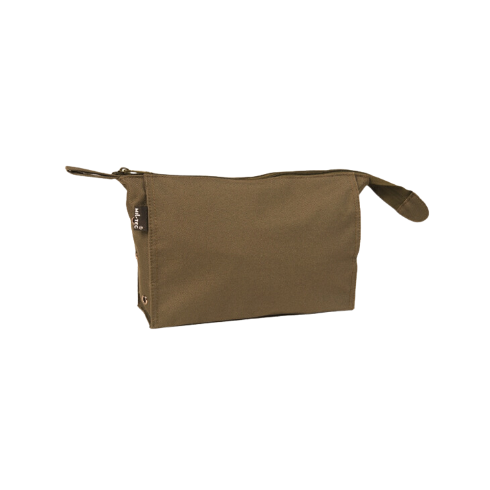 Polyester trousse de toilette BW Coyote de Mil-Tec avec compartiments intérieurs, poids 90g, dimensions 24x16x7cm, fermeture à glissière et trous d'aération latéra
