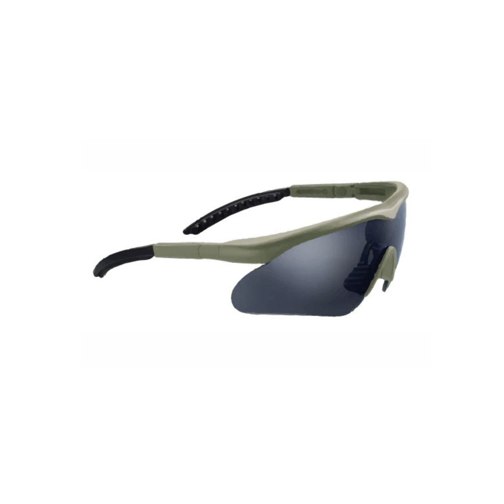 Lunettes balistiques Raptor de Swiss Eye avec verres interchangeables, fabriquées en nylon, verre en polycarbonate sans éclats, protection UV 400, anti-buée, résistantes aux ray