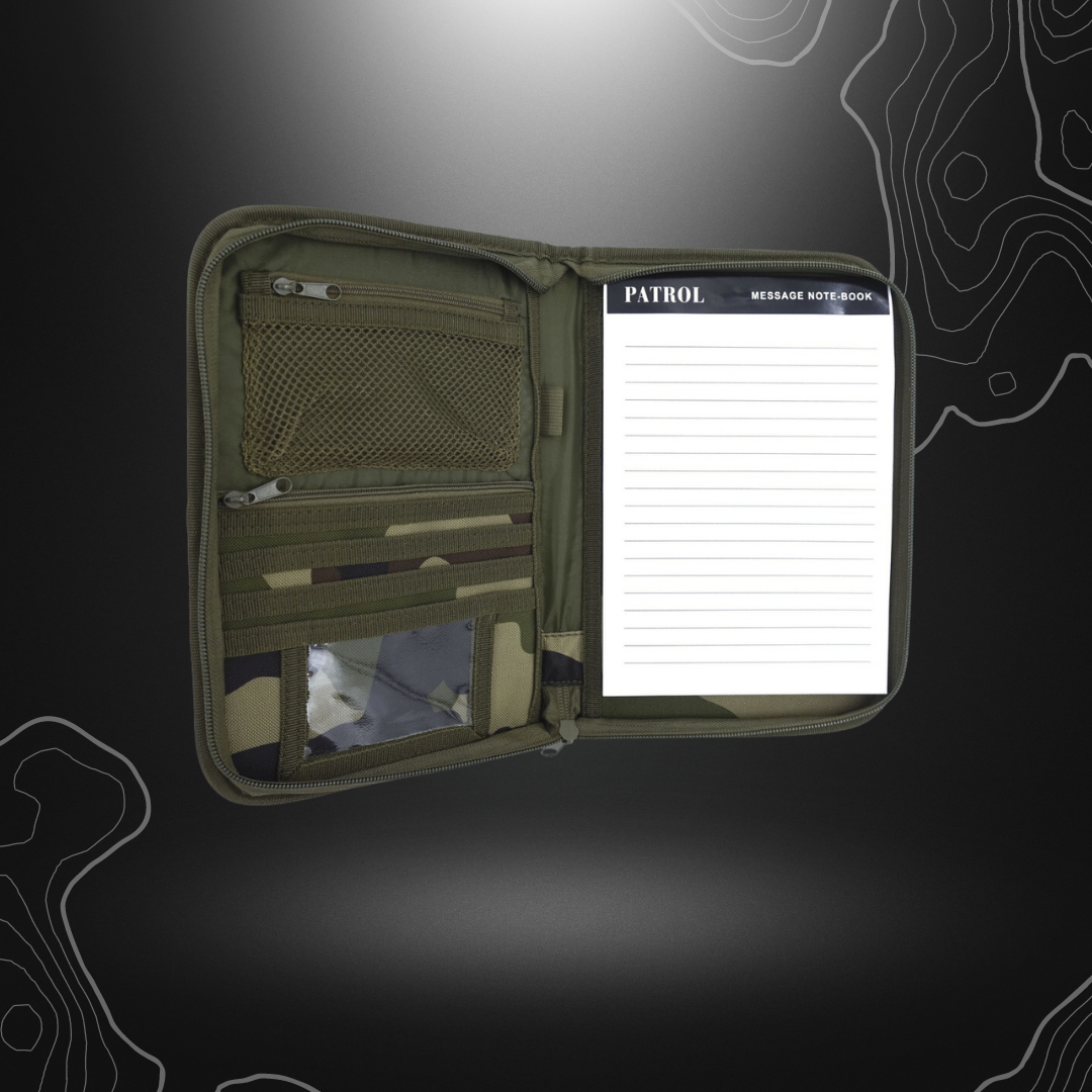 Porte-documents Opex avec bloc-notes A5, poches zippées, porte-nom et emplacement pour stylo en polyester