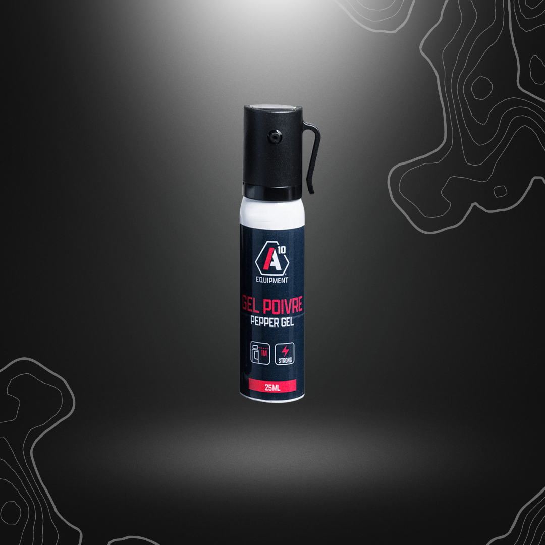 Aérosol lacrymogène anti-agression gel poivre 25ml de A10 Equipment