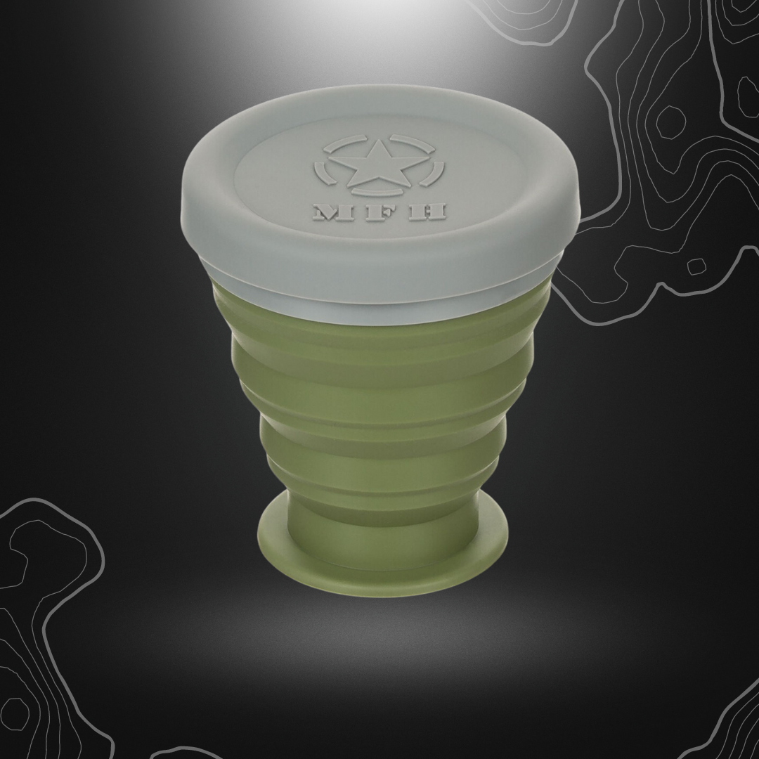 GOBELET PLIABLE SILICONE 200ML VERT | MFH