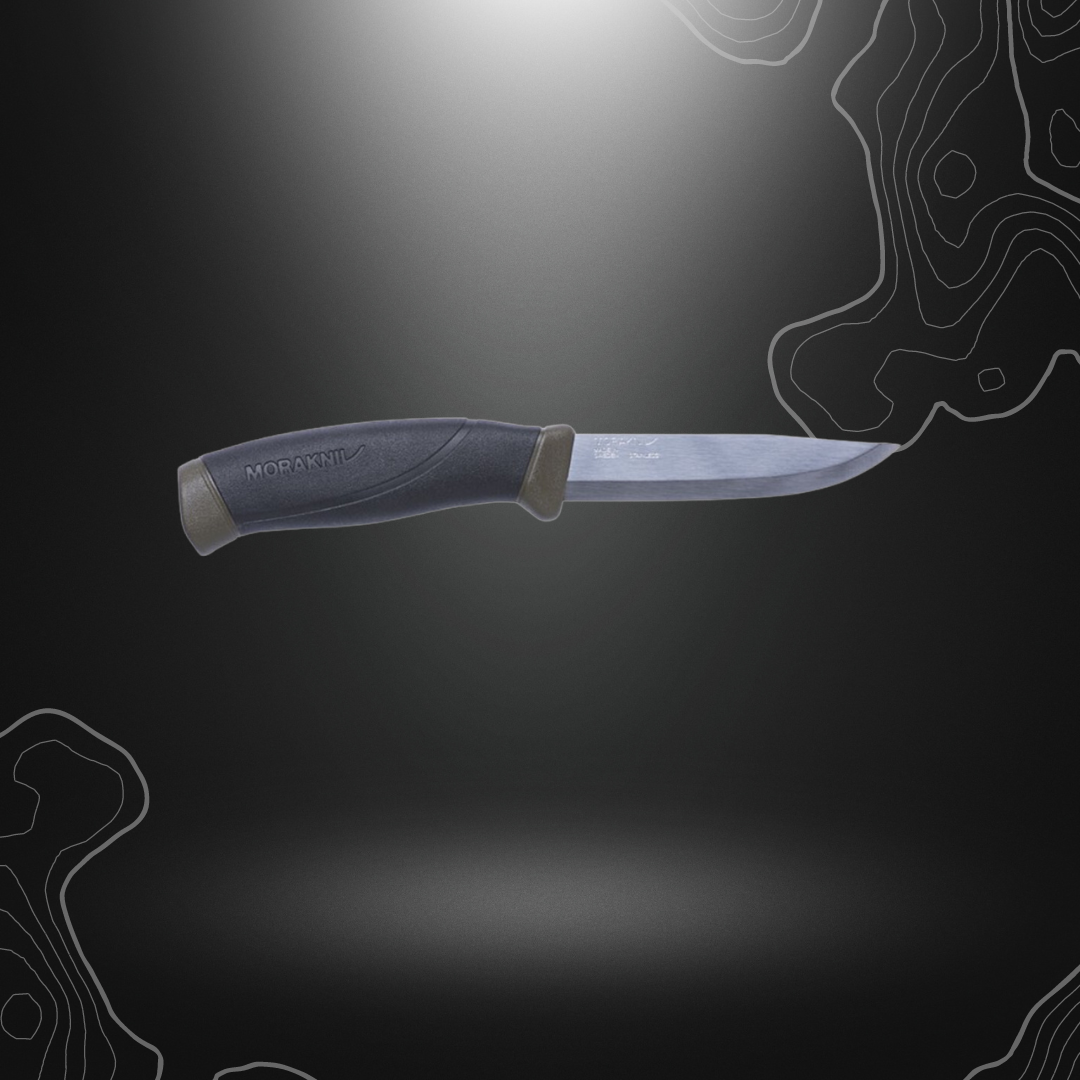 Poignard de chasse et survie Morakniv Companion MG noir/vert avec manche ergonomique et lame en acier inoxydable