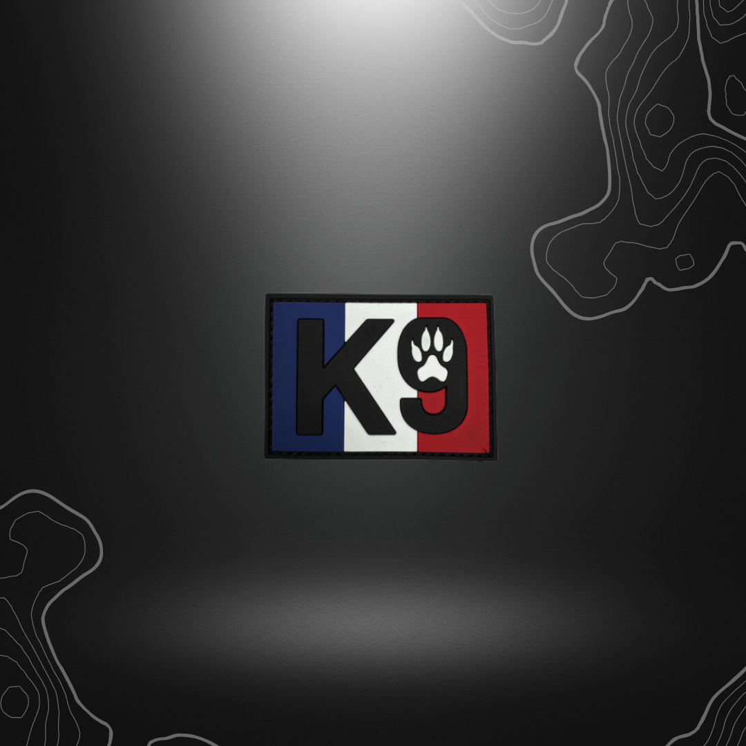 Patch K9 France en PVC pour vêtements et accessoires