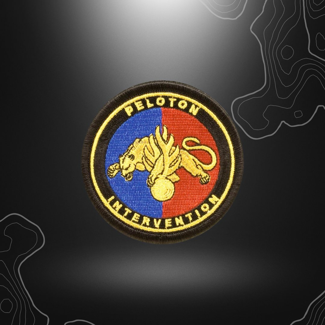 Alt= Écusson brodé du Peloton d'Intervention de la Gendarmerie