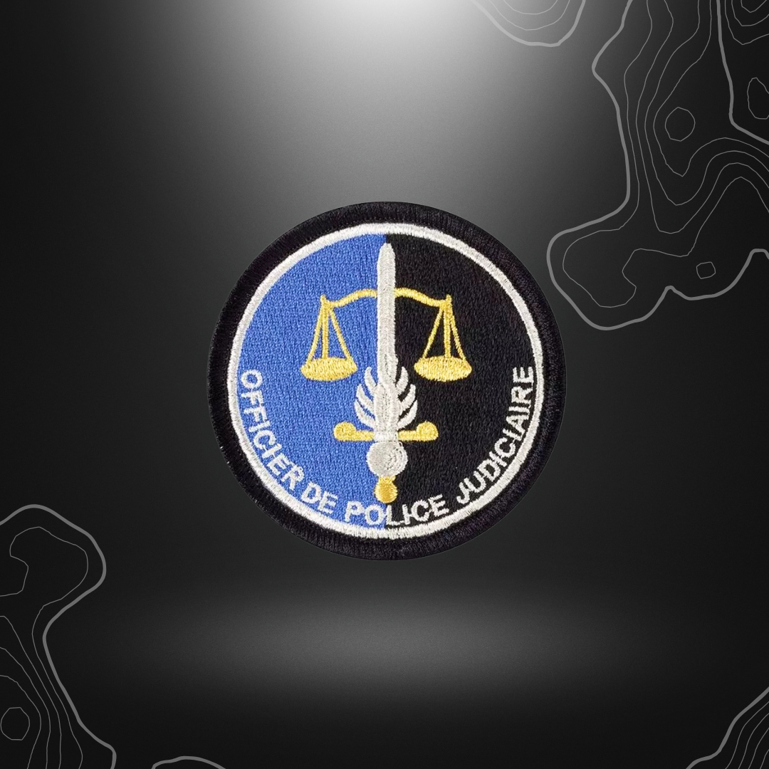 Écusson brodé Gendarmerie Officier de Police Judiciaire sur bras