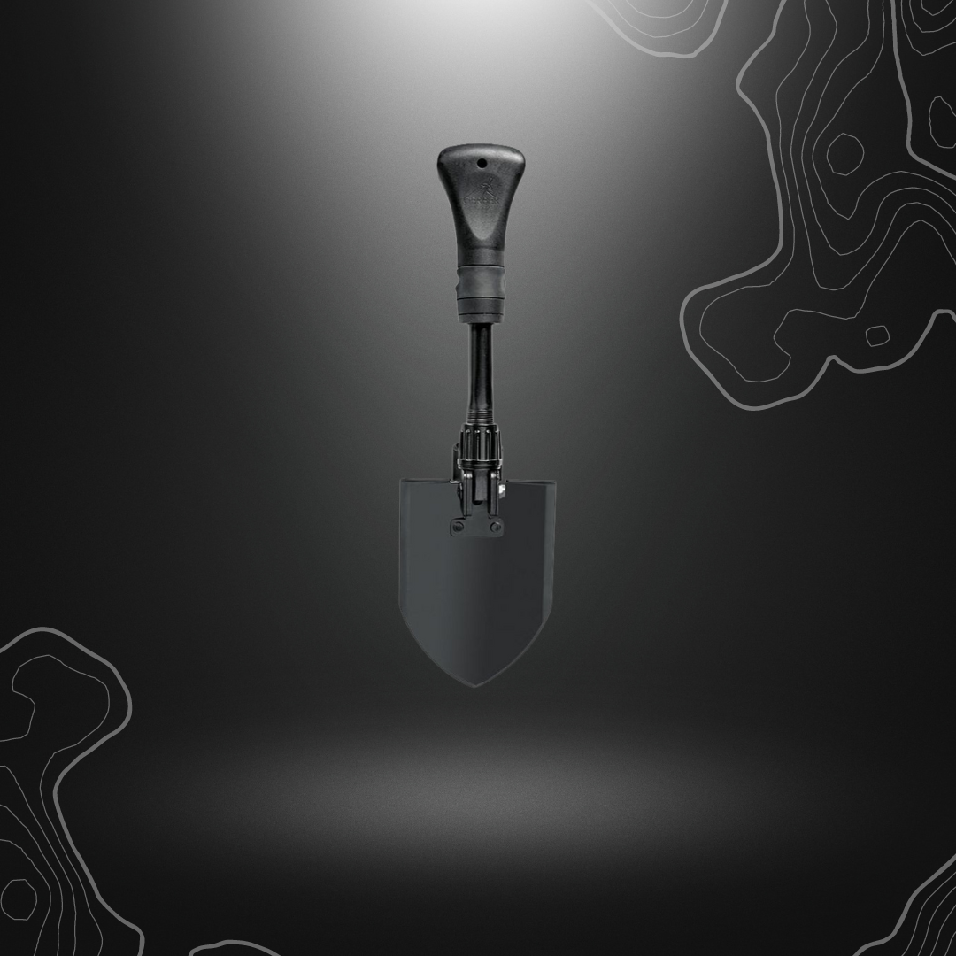 Petite pelle pliante légère Gorge Folding Shovel de Gerber en acier et aluminium anodisé, avec poignée antidérapante en nylon et fibres de verre, fonctionnant comme bêche