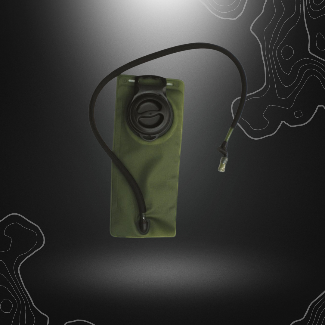 Poche d'hydratation Mil-Tec 2.5L vert olive, en polyuréthane thermoplastique avec équipement antibactérien Microban et tuyau pour boire avec valve