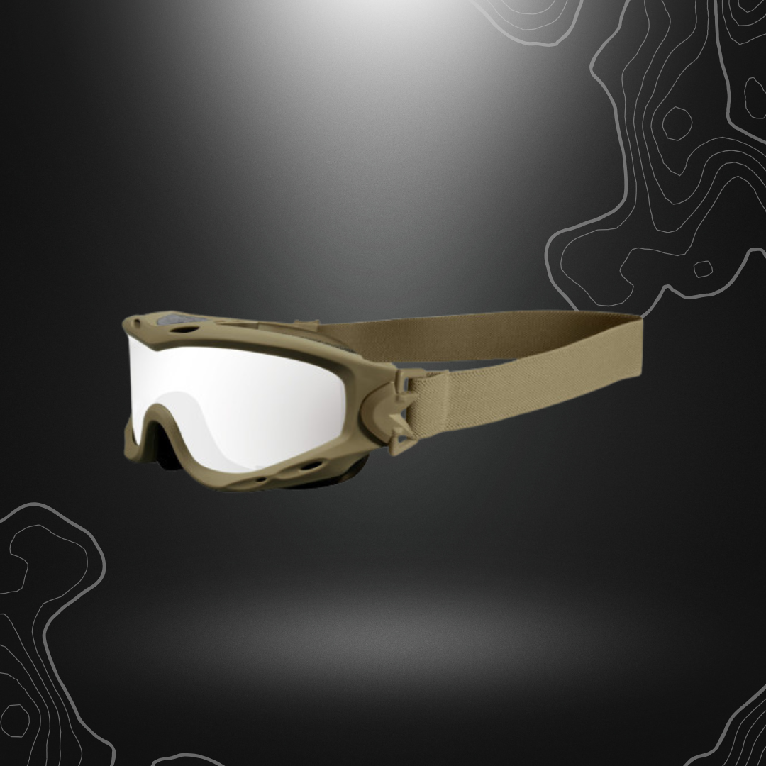 Masque de protection balistique Spear avec verres fumés et incolores interchangeables de Wiley X, offrant une protection optimale contre les agressions extérieures et les rayons UVA/UVB.