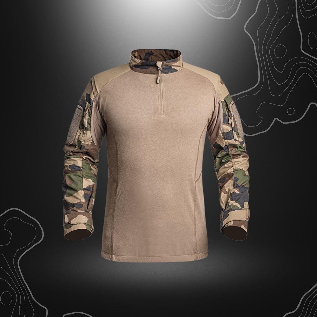 Chemise militaire UBAS Fighter V2 CAM CE de A10 Equipment avec tissu bi-matière résistant et fonctionnalités optimisées pour le combat
