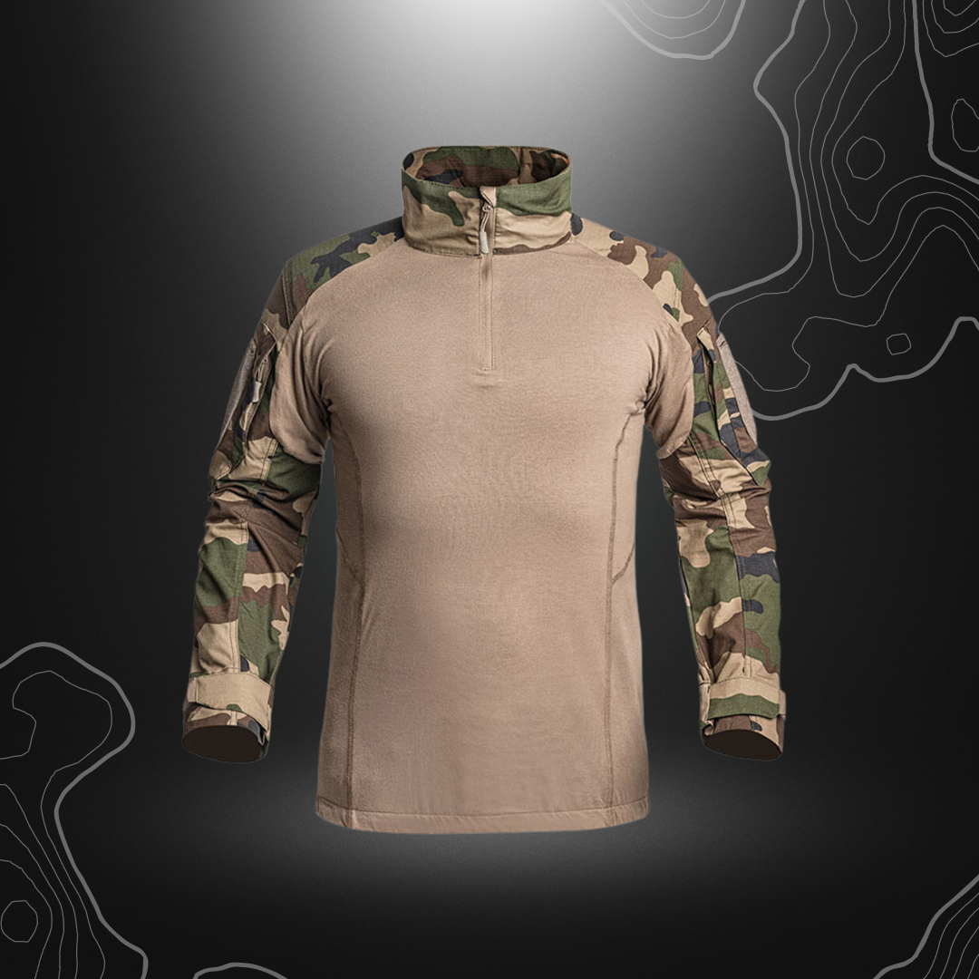 Chemise militaire UBAS FIGHTER en tissu bi-matière résistant et ergonomique de A10 EQUIPMENT
