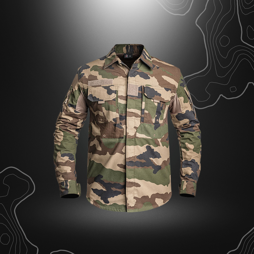 Chemise de combat FIGHTER en tissu Ripstop avec double traitement TEFLON et IR-PROTECT, conçue par A10 EQUIPMENT