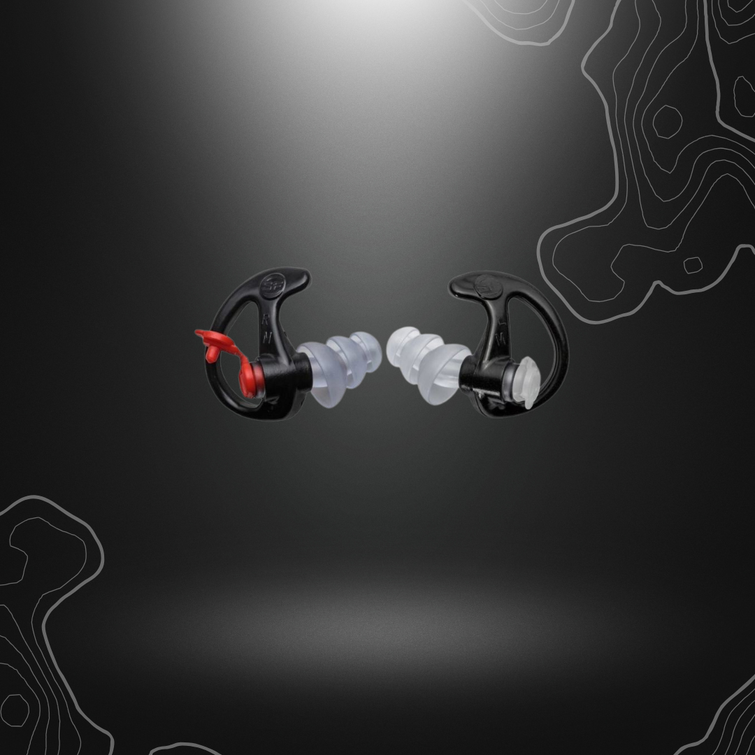 Bouchons anti-bruit Surefire EP4 Sonic Defenders Plus en noir pour protection auditive et communication radio