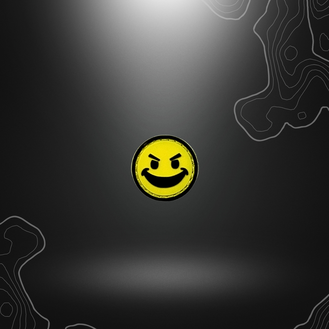 Smiley face PVC patch