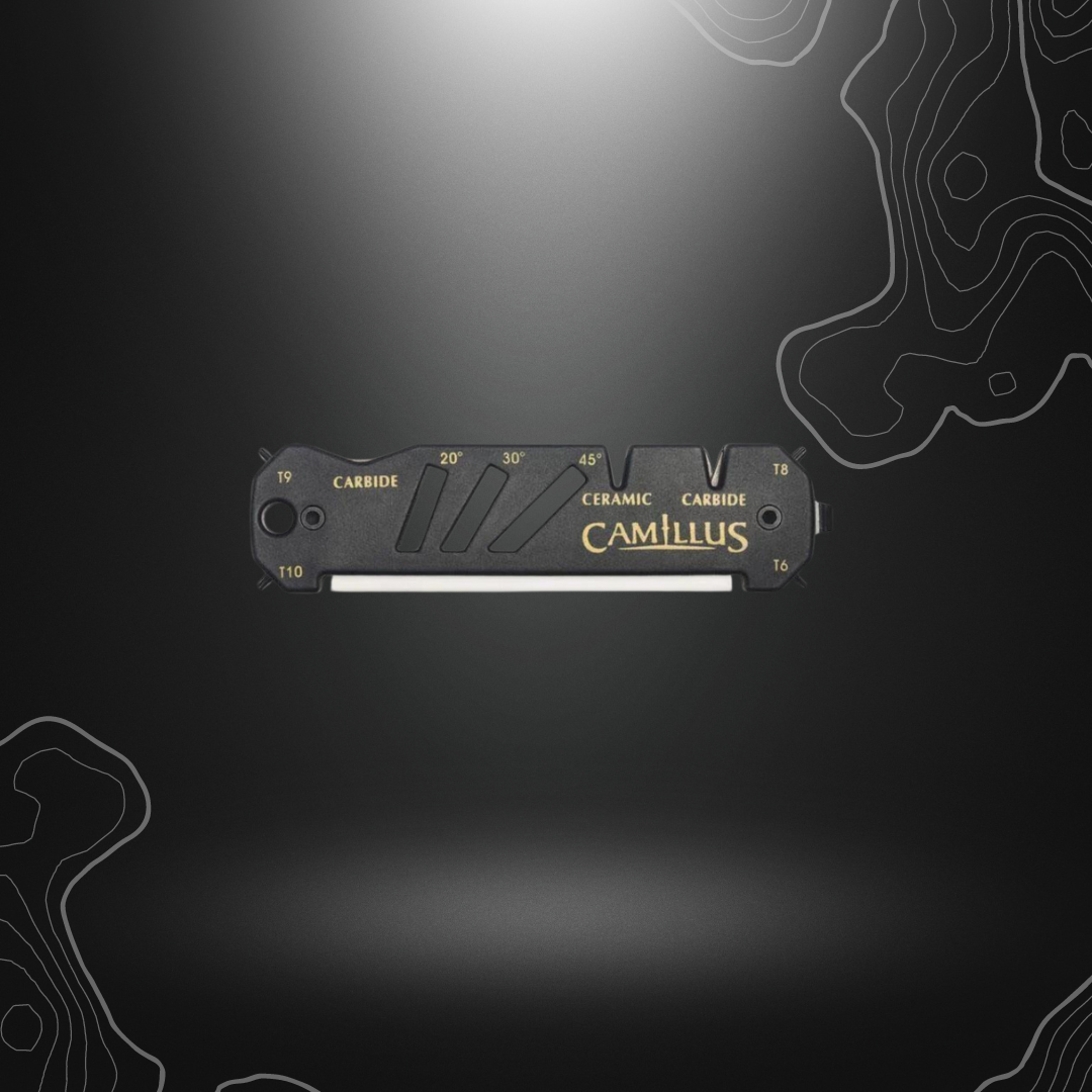 Affûteur céramique et carbure polyvalent de Camillus, idéal pour couteaux, ciseaux et hameçons