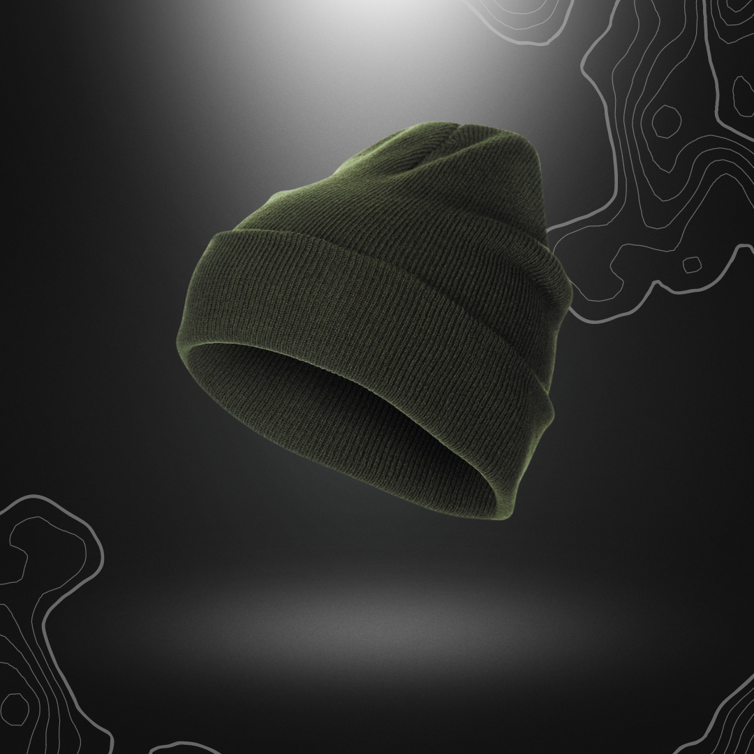 Bonnet en laine finement tricoté à double élastique avec large revers de la marque MFH, taille unique