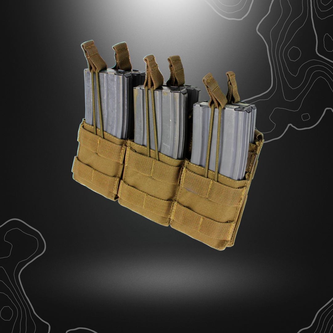 Porte-chargeurs pour 6 fusils MA44-498 Tan de Condor Outdoor, compatible MOLLE et avec sangle avant pour attaches supplémentaires