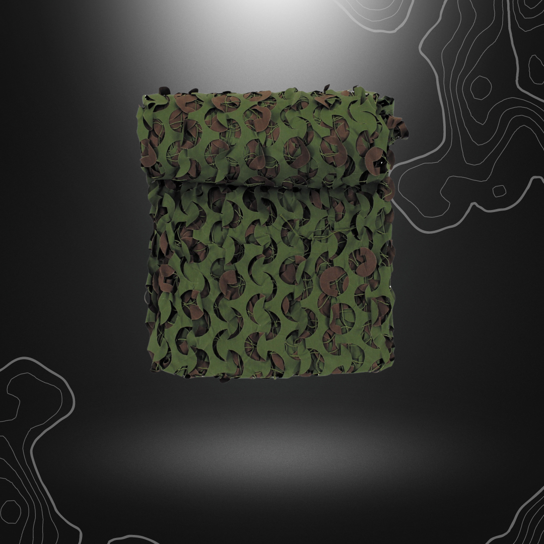 Filet de camouflage anglais 3x3M retardateur de flamme en 100% polyester, standard CPSC 16 CFR PART 1610 par MFH